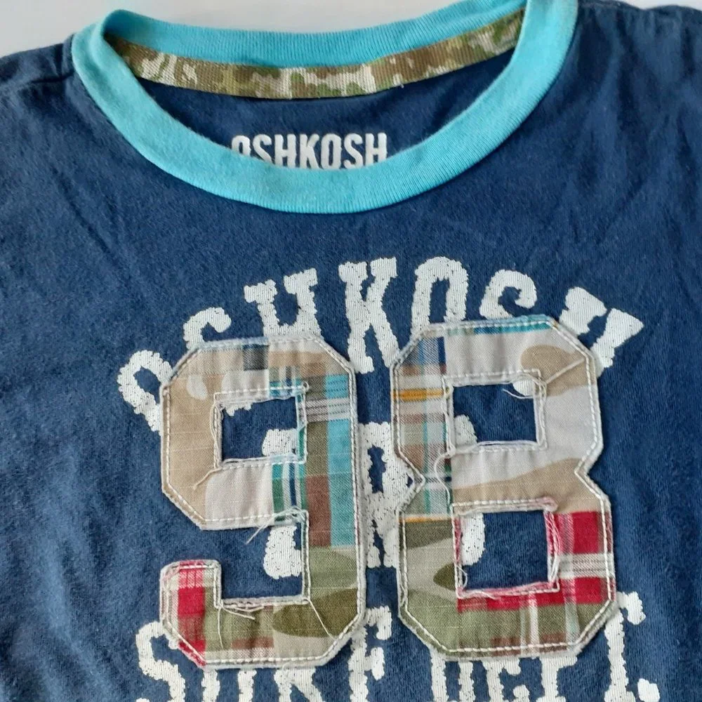 Oshkosh Boys T-Shirt Navy Surf Short Sleeve 4T